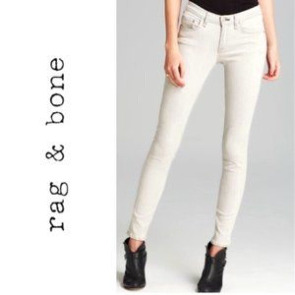 RAG &  BONE FOR ARITZIA | ANTIQUE WHITE SKINNY JEANS